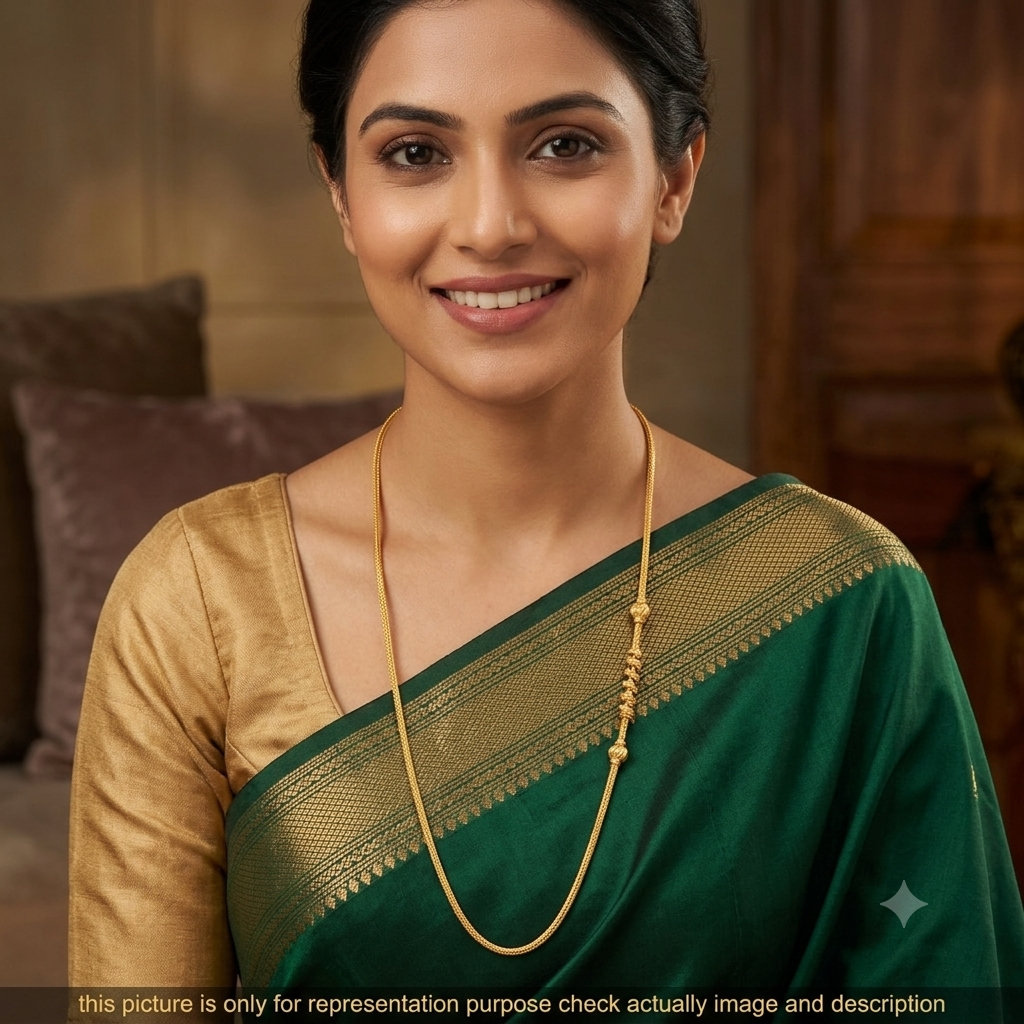 Silver Thali Saradu Classic Gold Finish 925