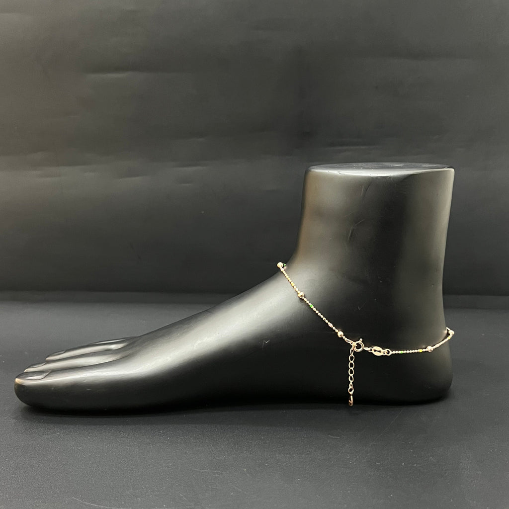 Silver Ladies Anklet Mini Balls RG