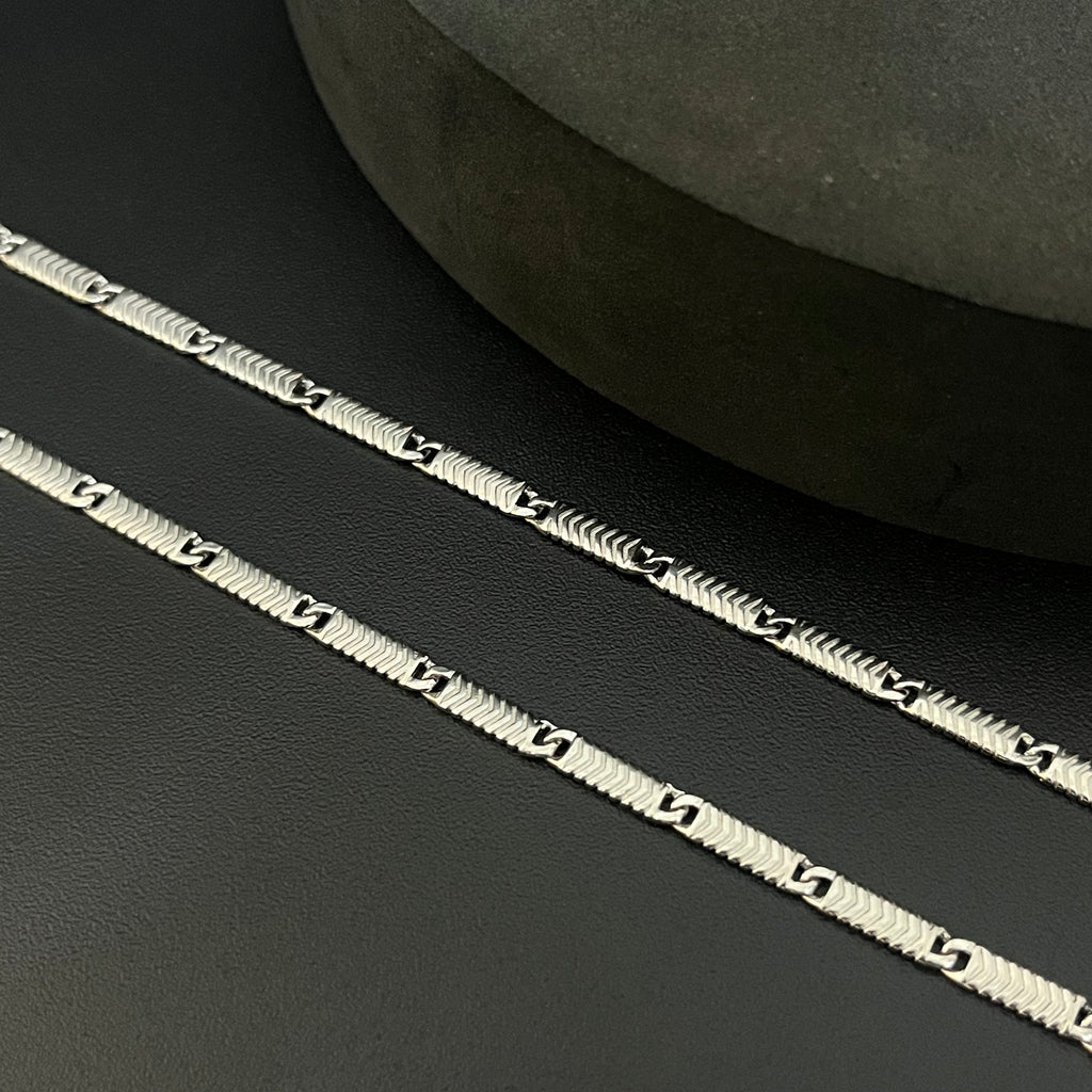 Silver Mens Chain Flat Line 925