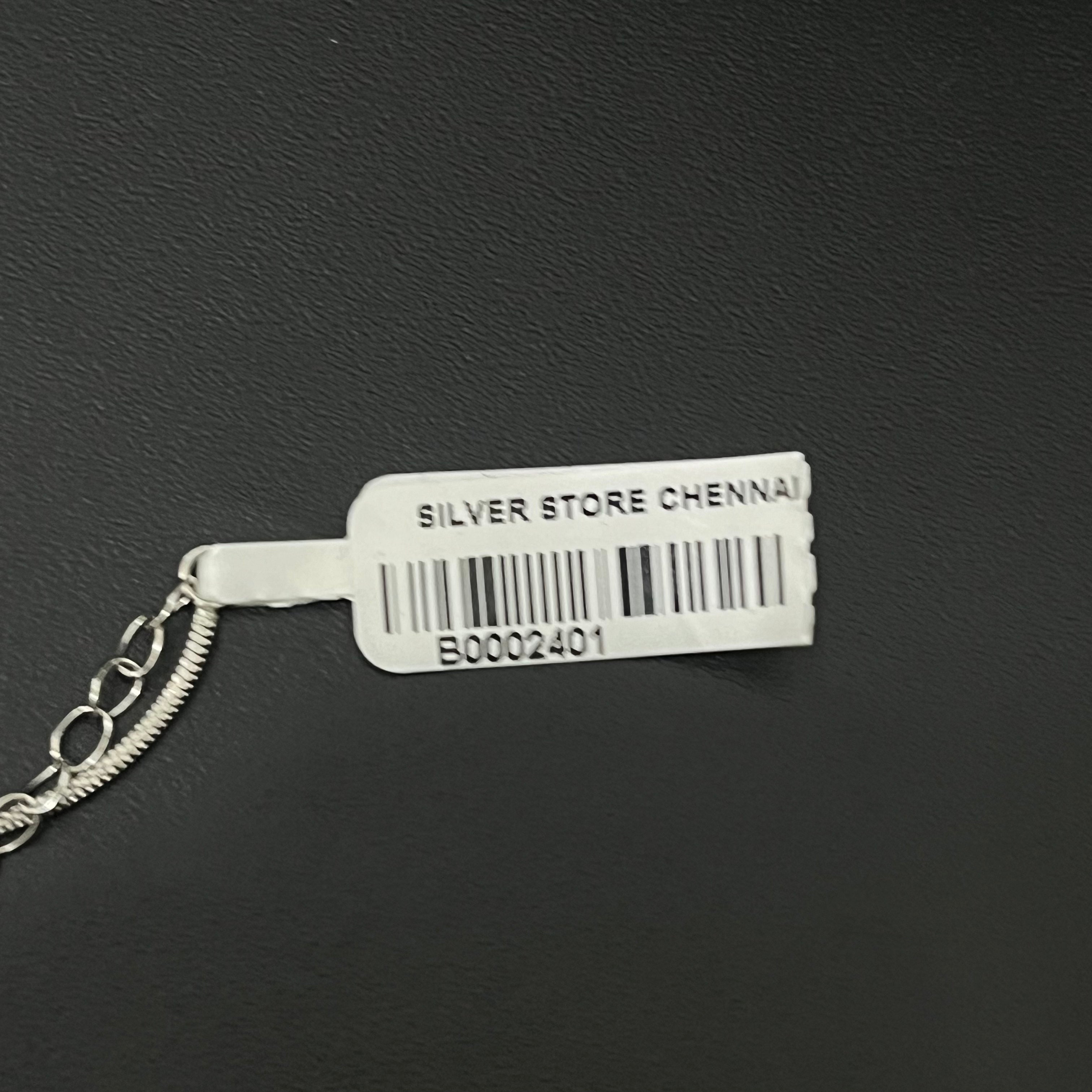 Silver Ladies Anklet V Plain 925