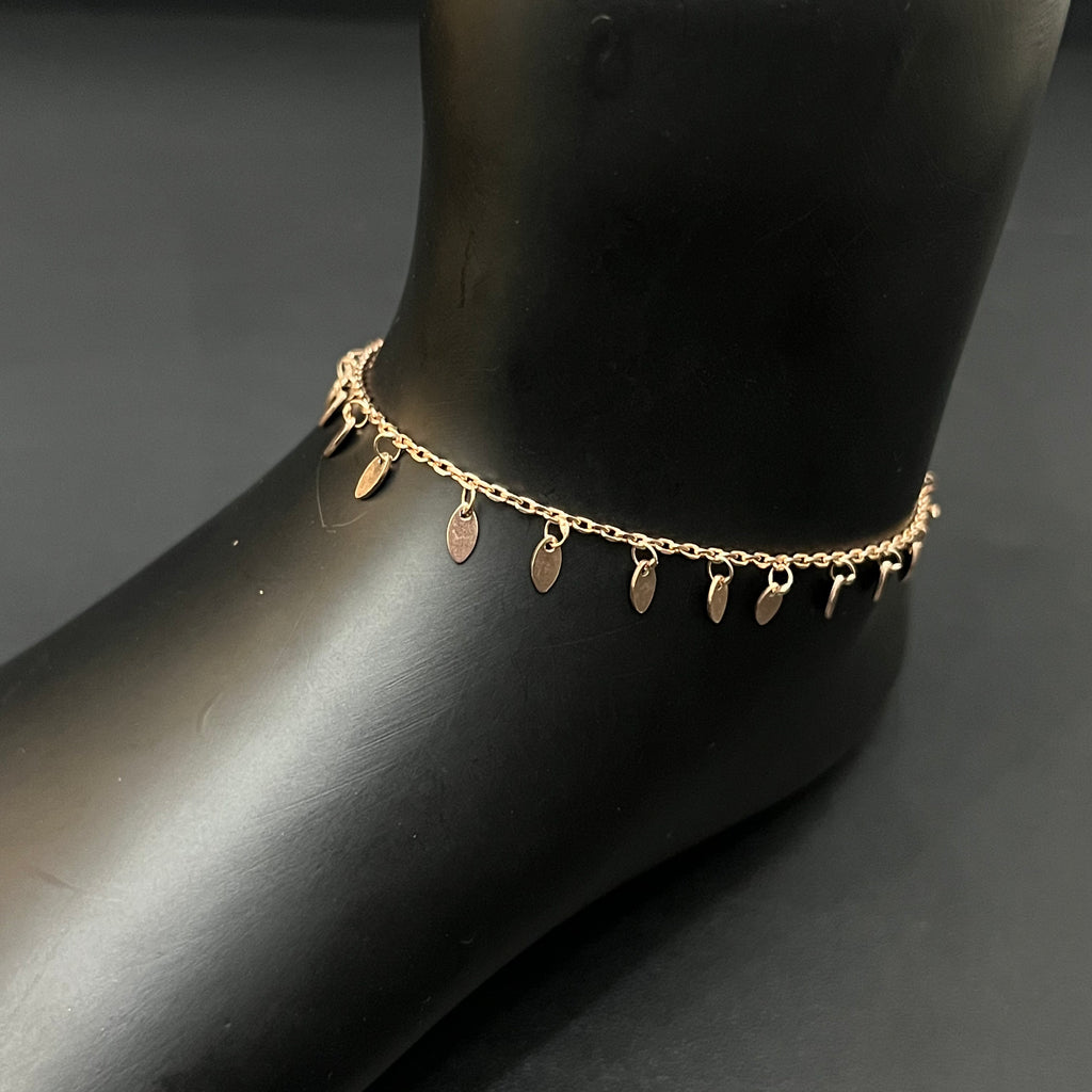 Ladies  Silver Anklet Beads RG