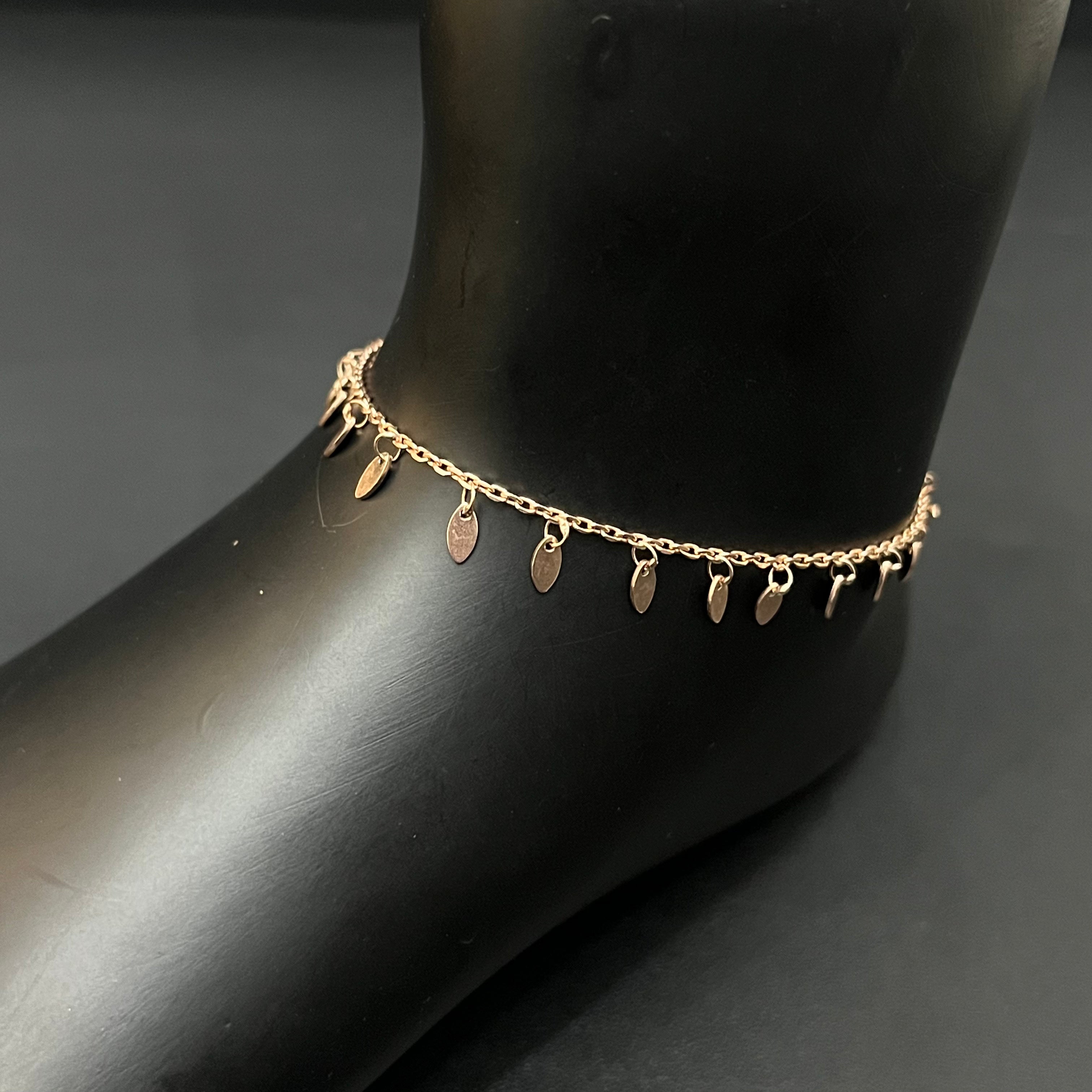 Ladies  Silver Anklet Beads RG