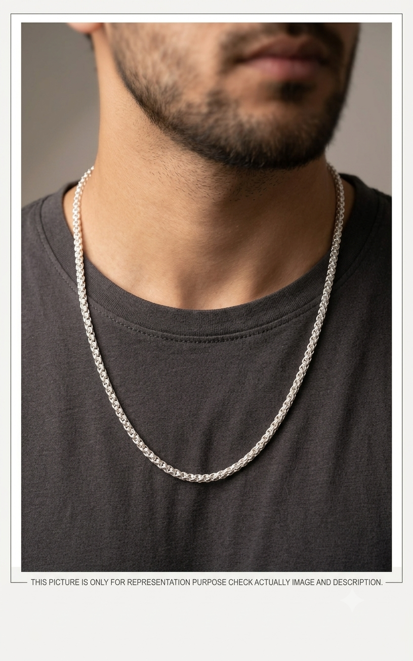 Silver Mens Chain Flat 18inches 925