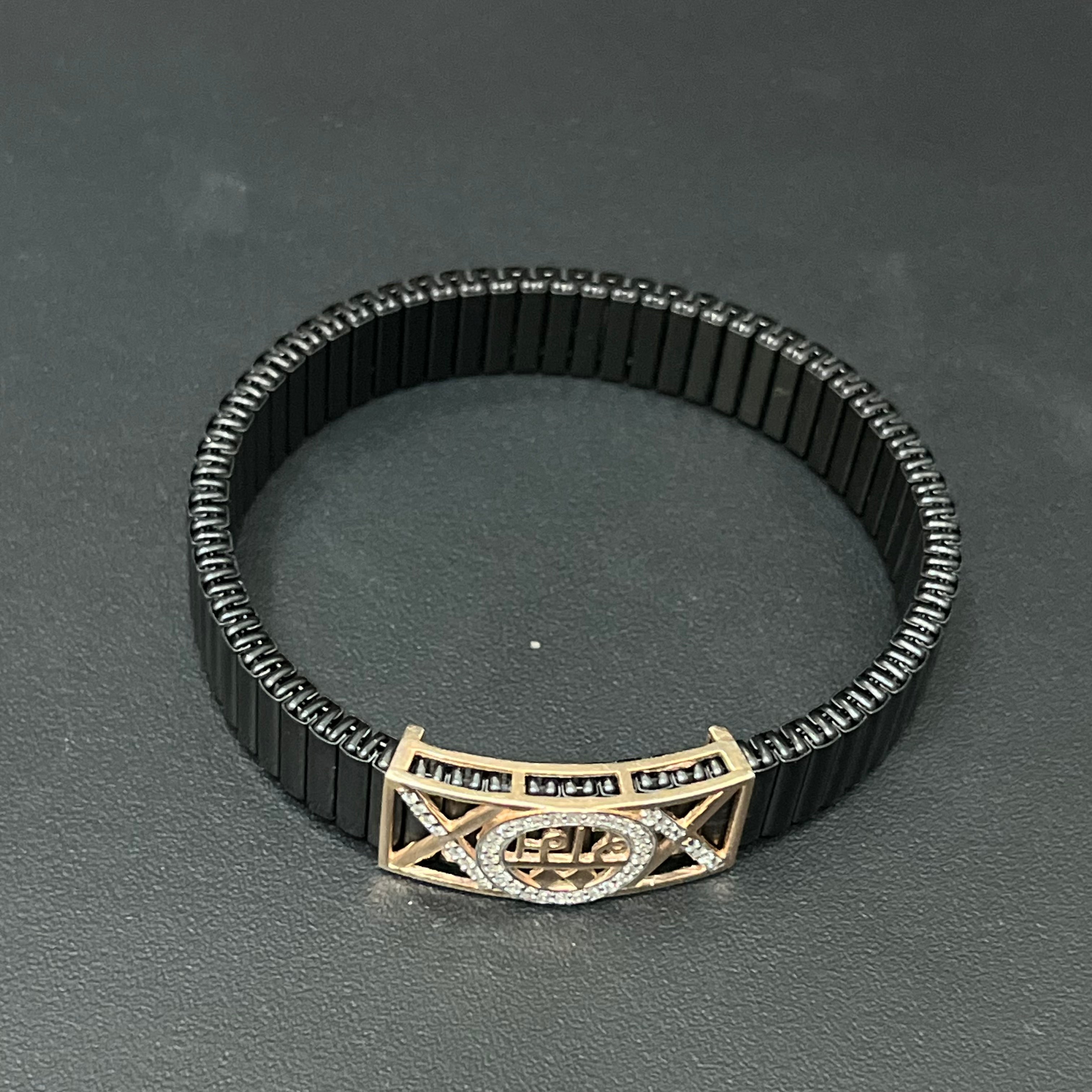 Silver Mens Flexible Bracelet RAM 925