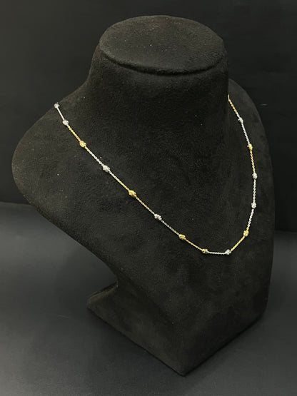 Silver Ladies Pendant Chain Multi Balls