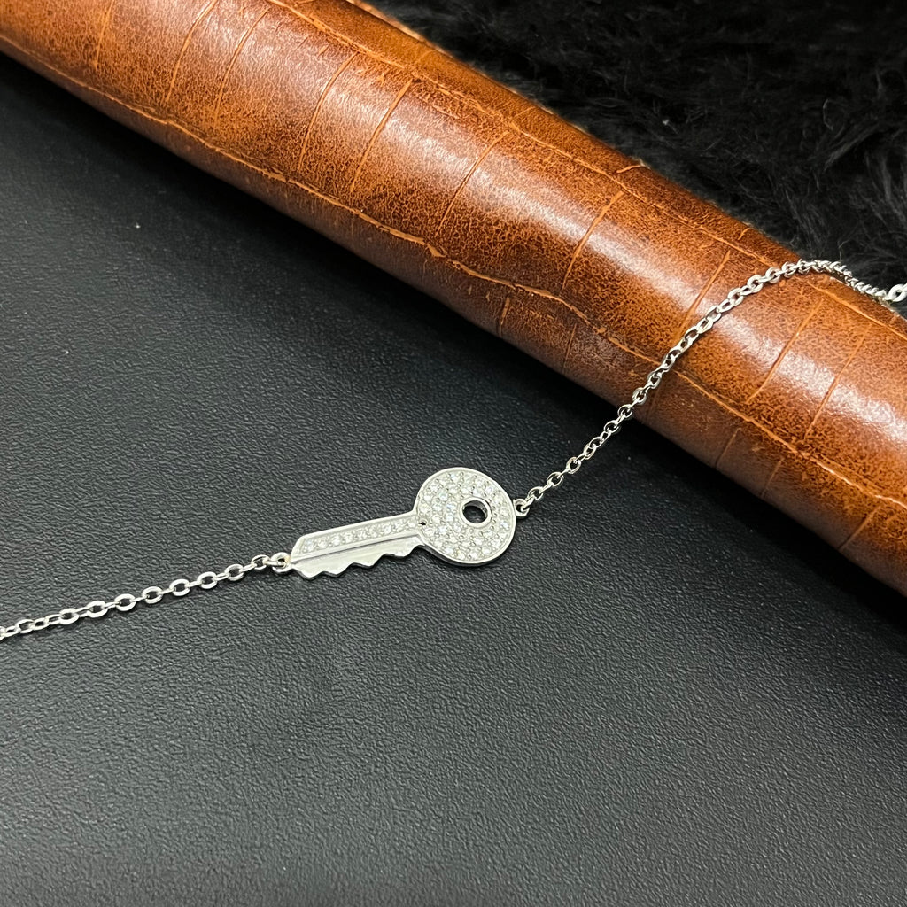 Silver Ladies Bracelet Key