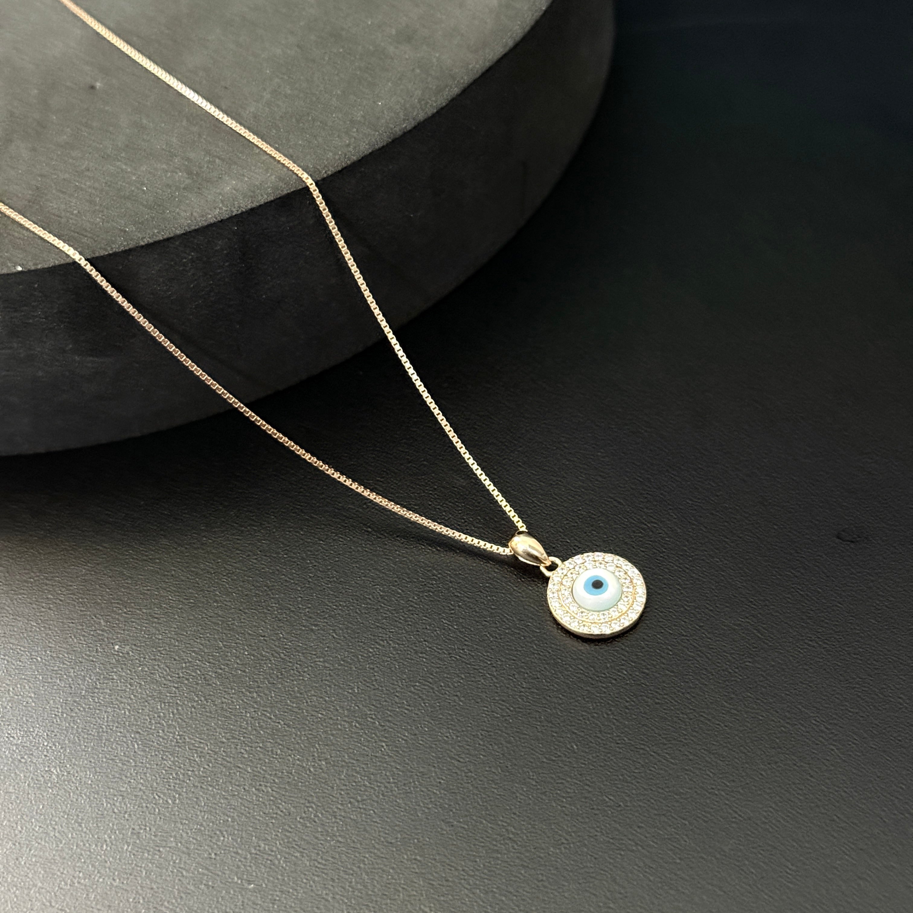 Ladies Pendant Circle Evil Eye