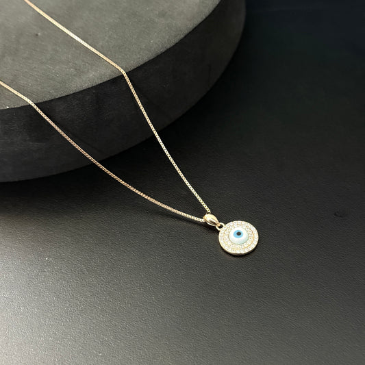 Ladies Pendant Circle Evil Eye