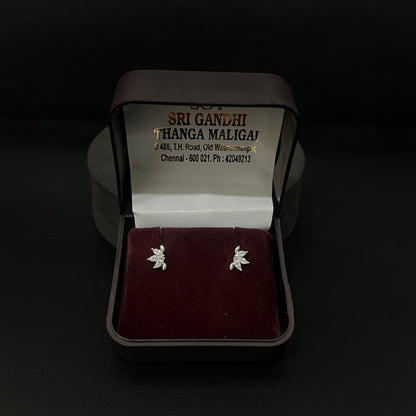 Silver Second Studs Sparks Platinum Finished