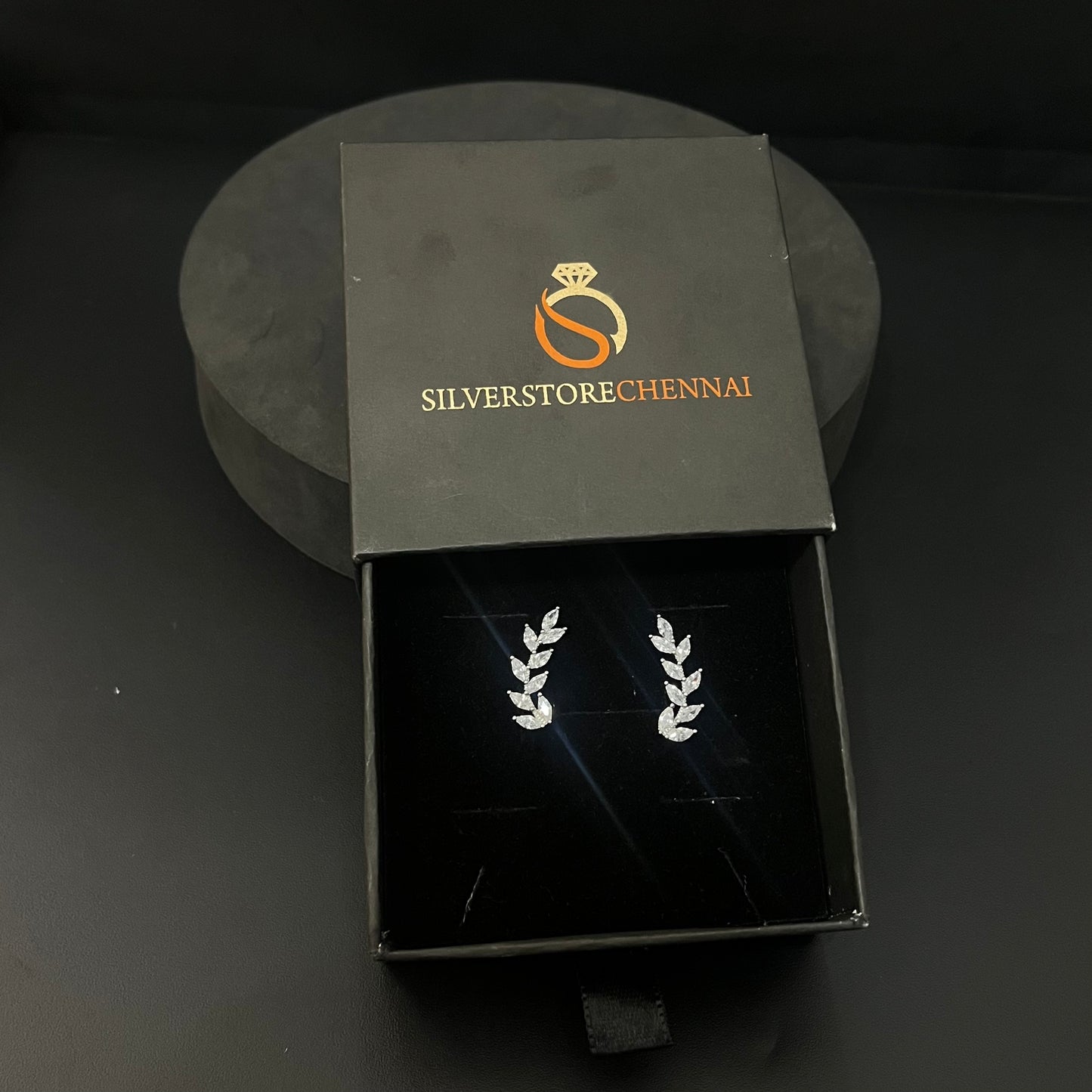 Silver Ear Cuff Floral Petal