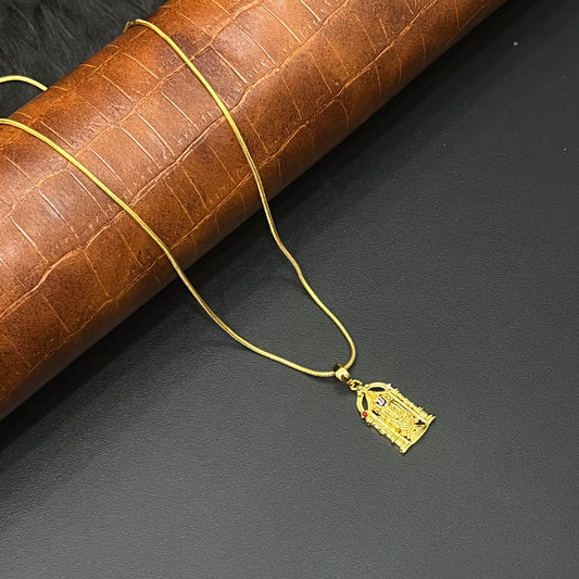 Silver Perumal Gold Finished Pendant