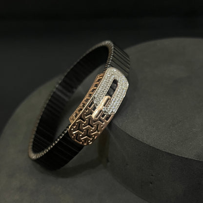 Silver Mens Flexible Band Hexo RG