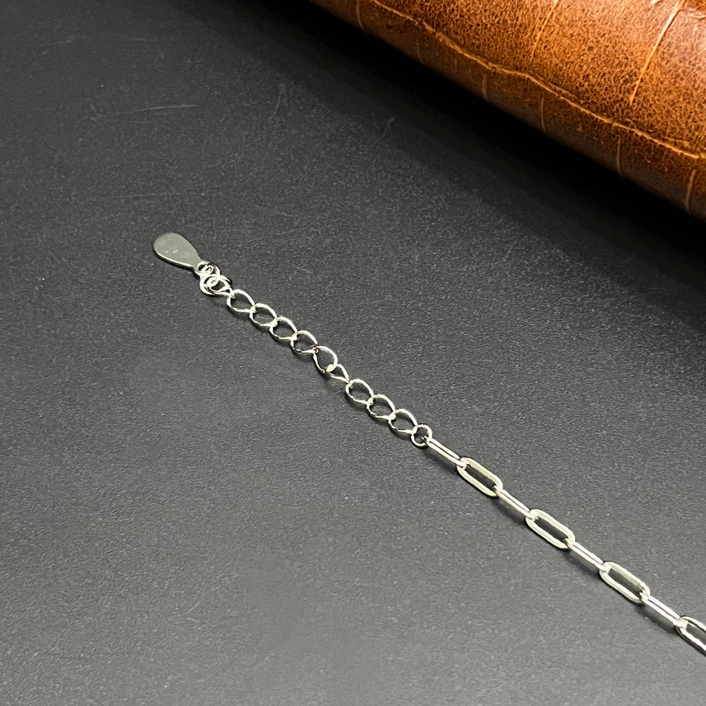 Silver Ladies Bracelet Two Heart Together Rose Gold & Layer Silver One 925