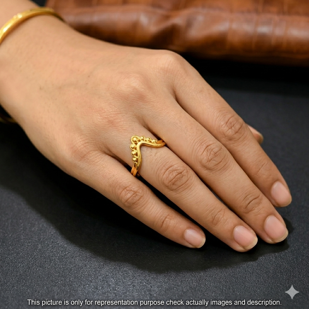 Silver Vanki Ring Gold Finished V04