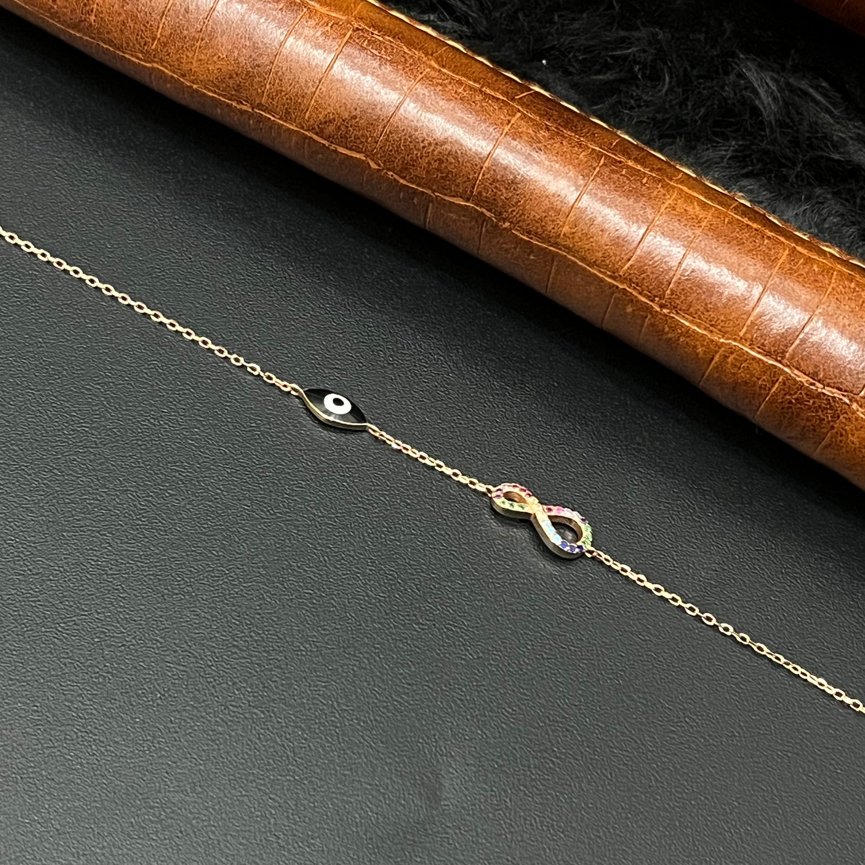 Silver Ladies Bracelet Evil Eye & Infinity