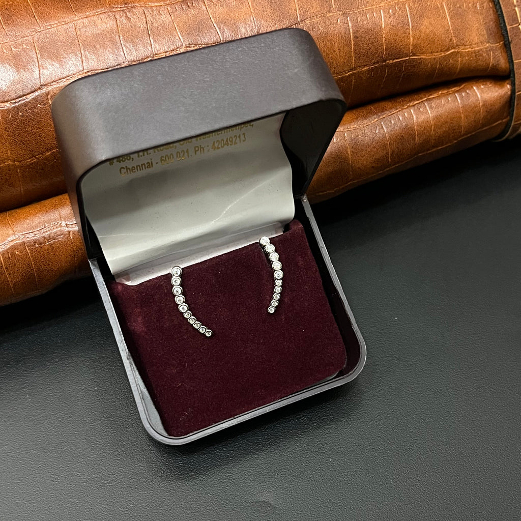 Silver Ladies EarCuffs Catepillar Ss