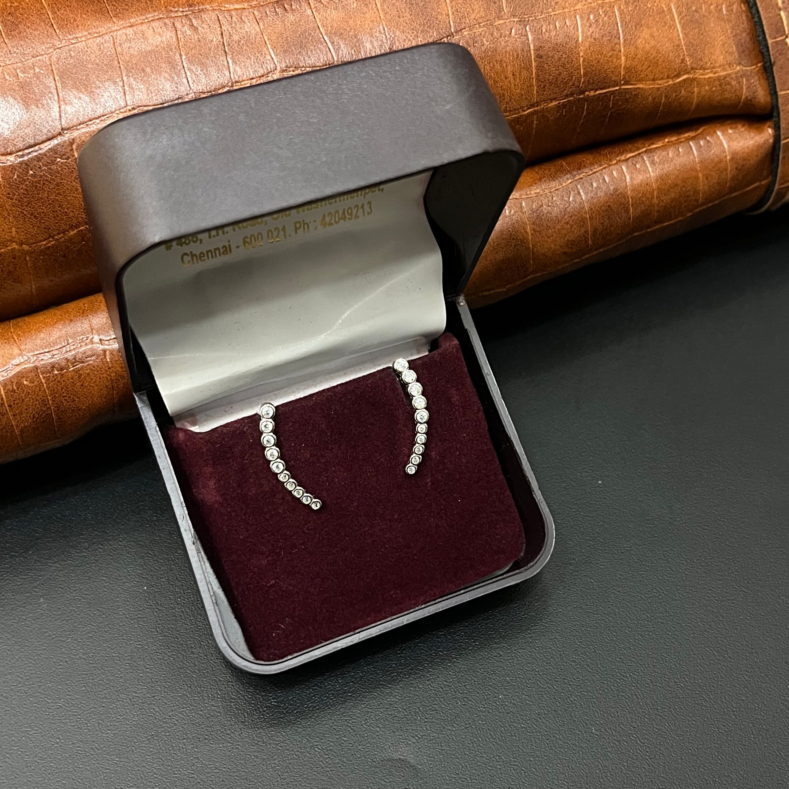 Silver Ladies EarCuffs Catepillar Ss
