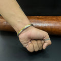 Silver Mens CNC Gold Lining Kada GC1