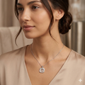 Silver Ladies Chain Sqaure MOP
