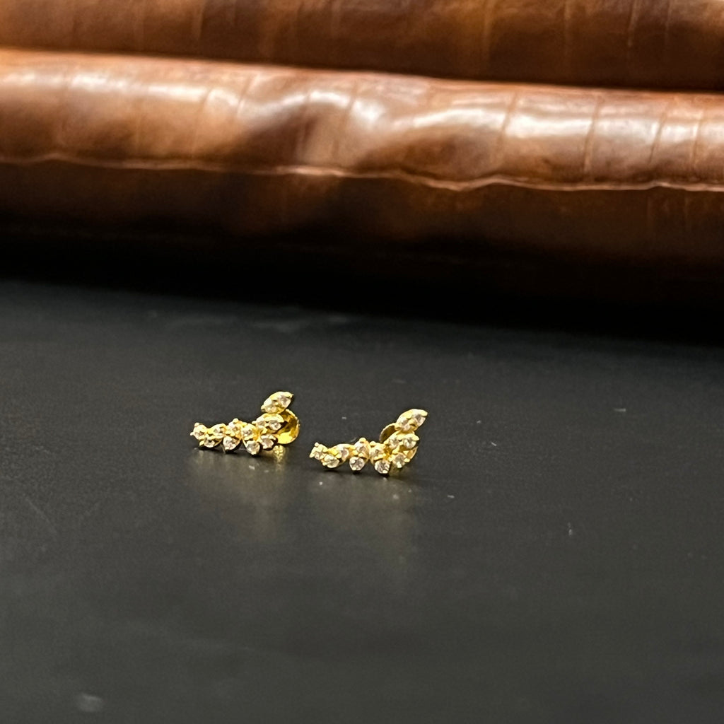 Gold Second stud C Type Stone