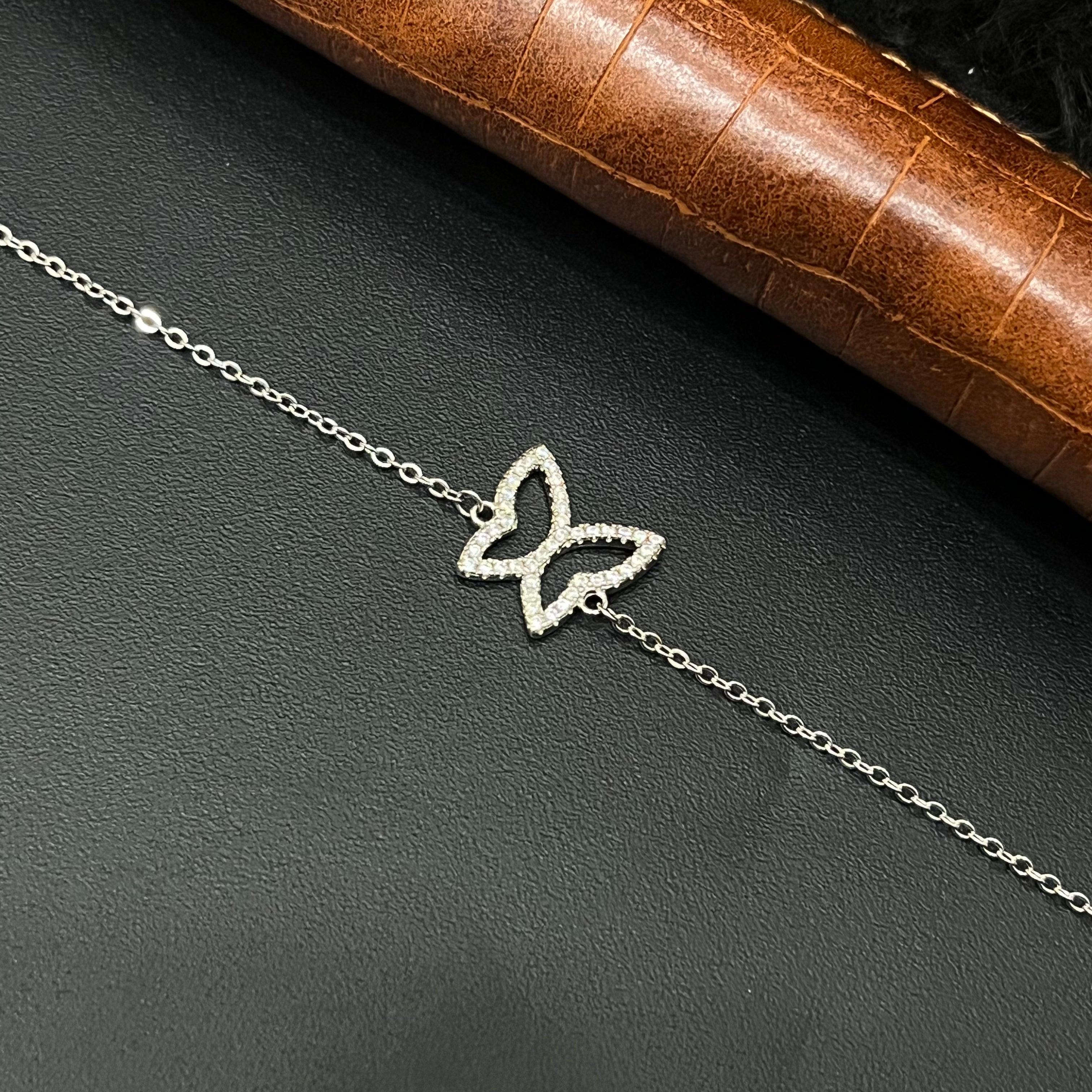 Silver Ladies Bracelet Butterfly