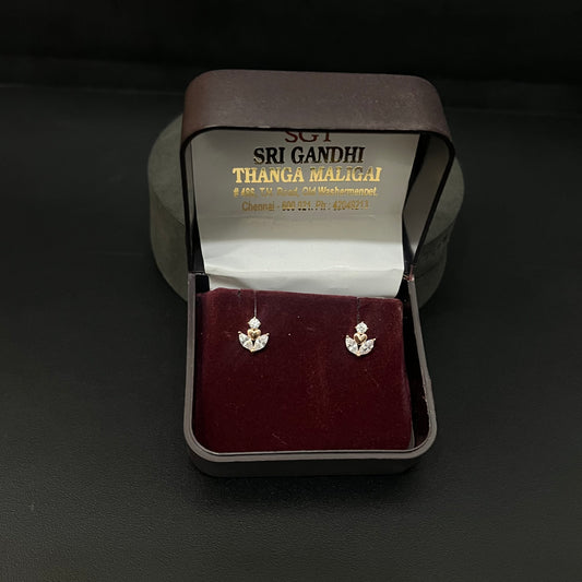 Silver Second Studs Anchor Drops Platinum