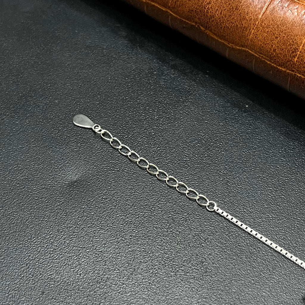 Silver Ladies Bracelet Classic White Stone Luna Drop 925