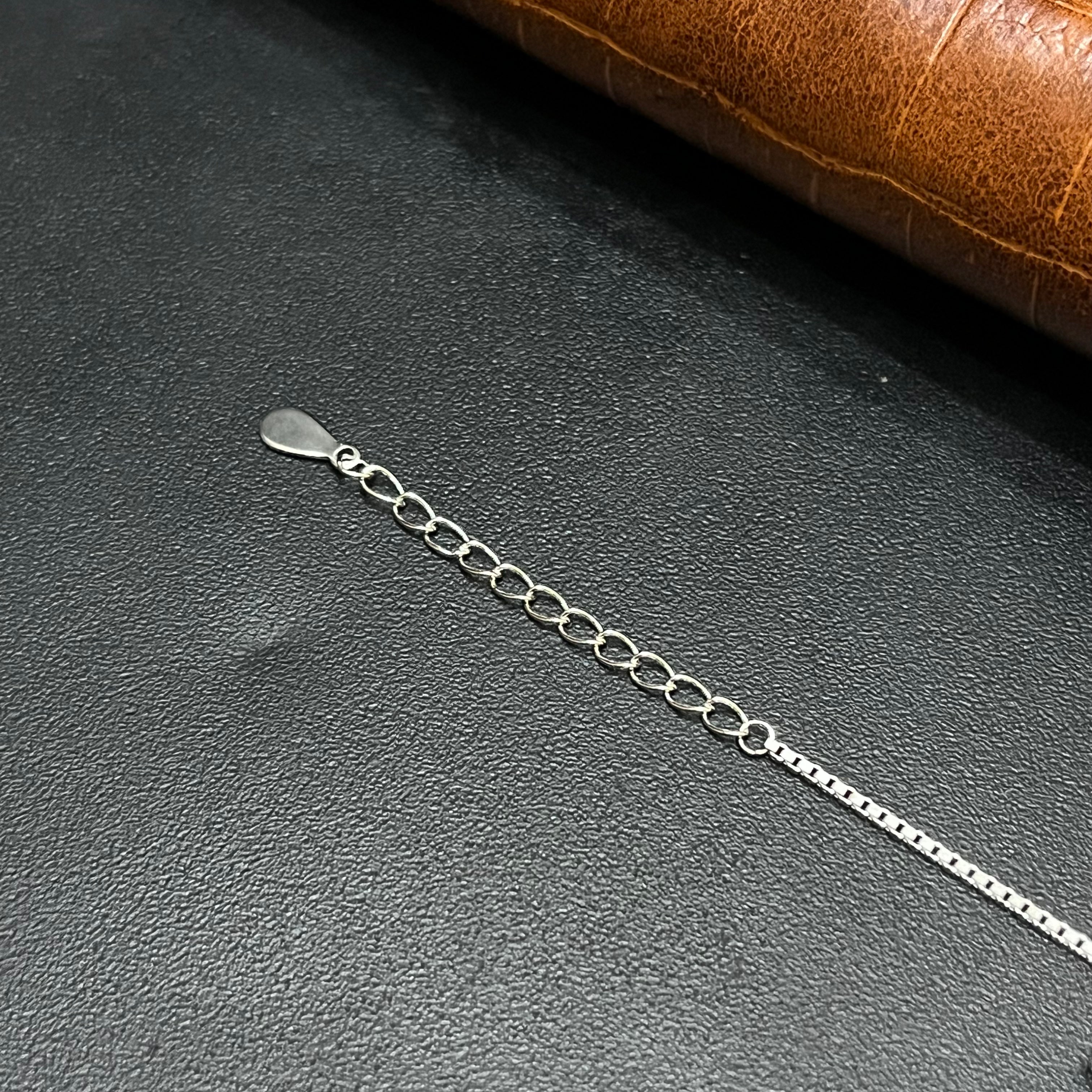 Silver Ladies Bracelet Classic White Stone Luna Drop 925
