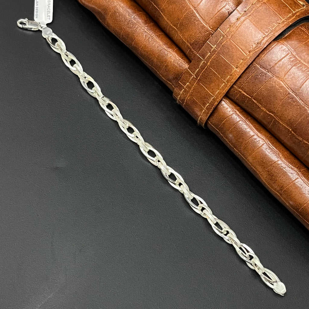 Silver Mens Bracelet Indo Italy MS04 925
