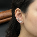 Silver Ladies  Earcuffs Butterfly AD