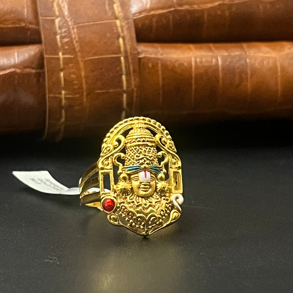 Silver Ring Tirupathi Balaji Gold Finished 925 2