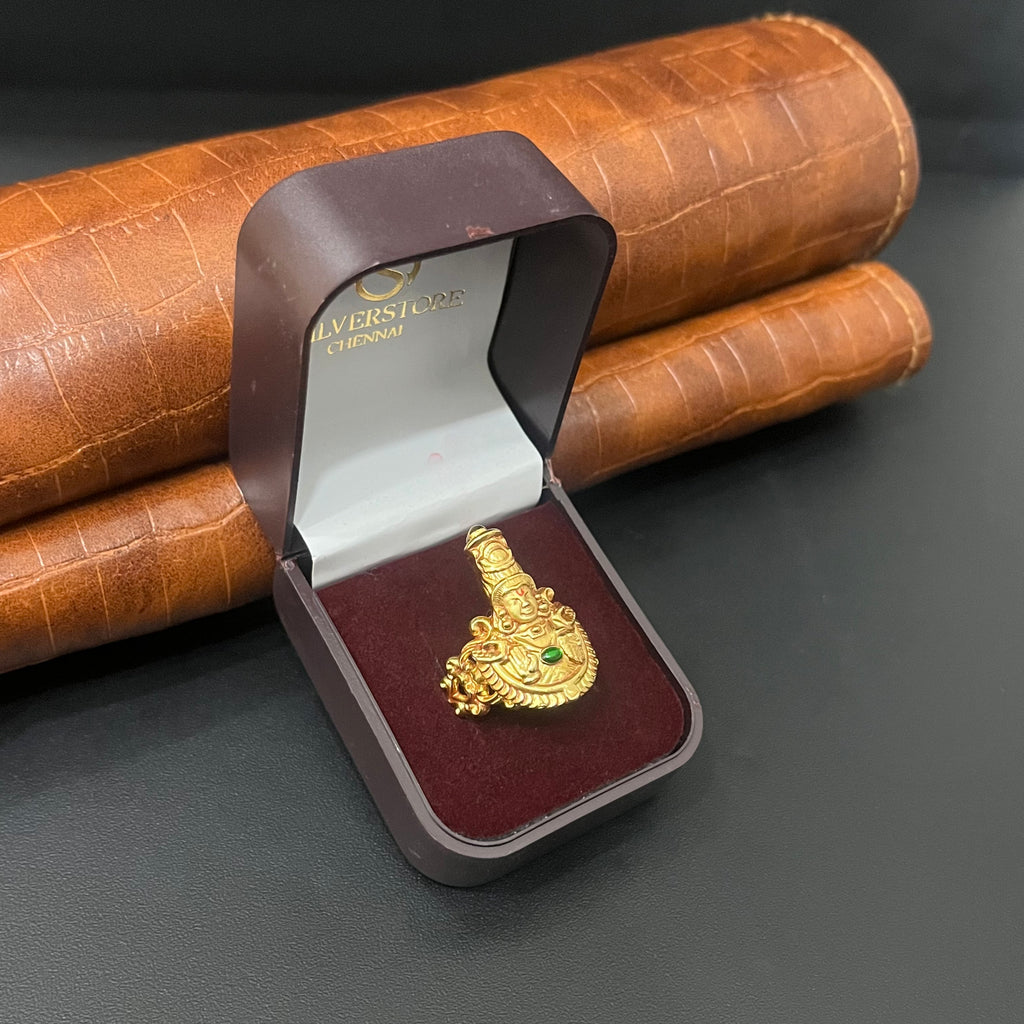 Silver Ring Tirupathi Balaji Gold Finished 925 4