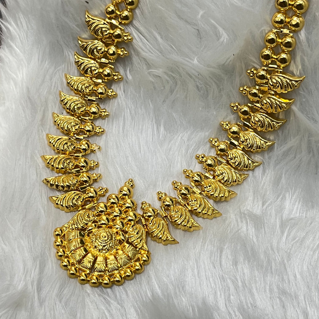 Silver Kerala Manga Necklace Gold Finished 925 KMH2