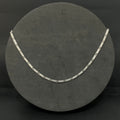 Silver Mens Chain Italian Slash Silver Cut 925