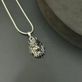 Silver Lion Pendant With crown