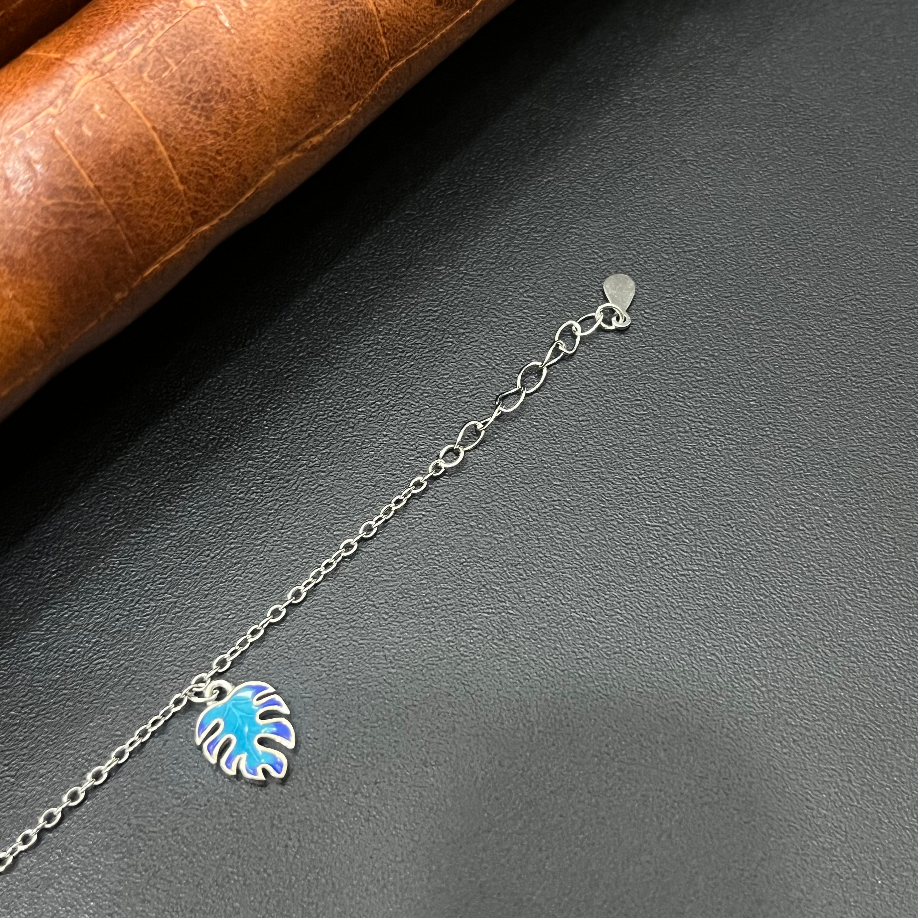 Silver Baby Bracelet Blue Charms