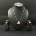 Silver Ladies Pendant Chain Heartz Rosegold