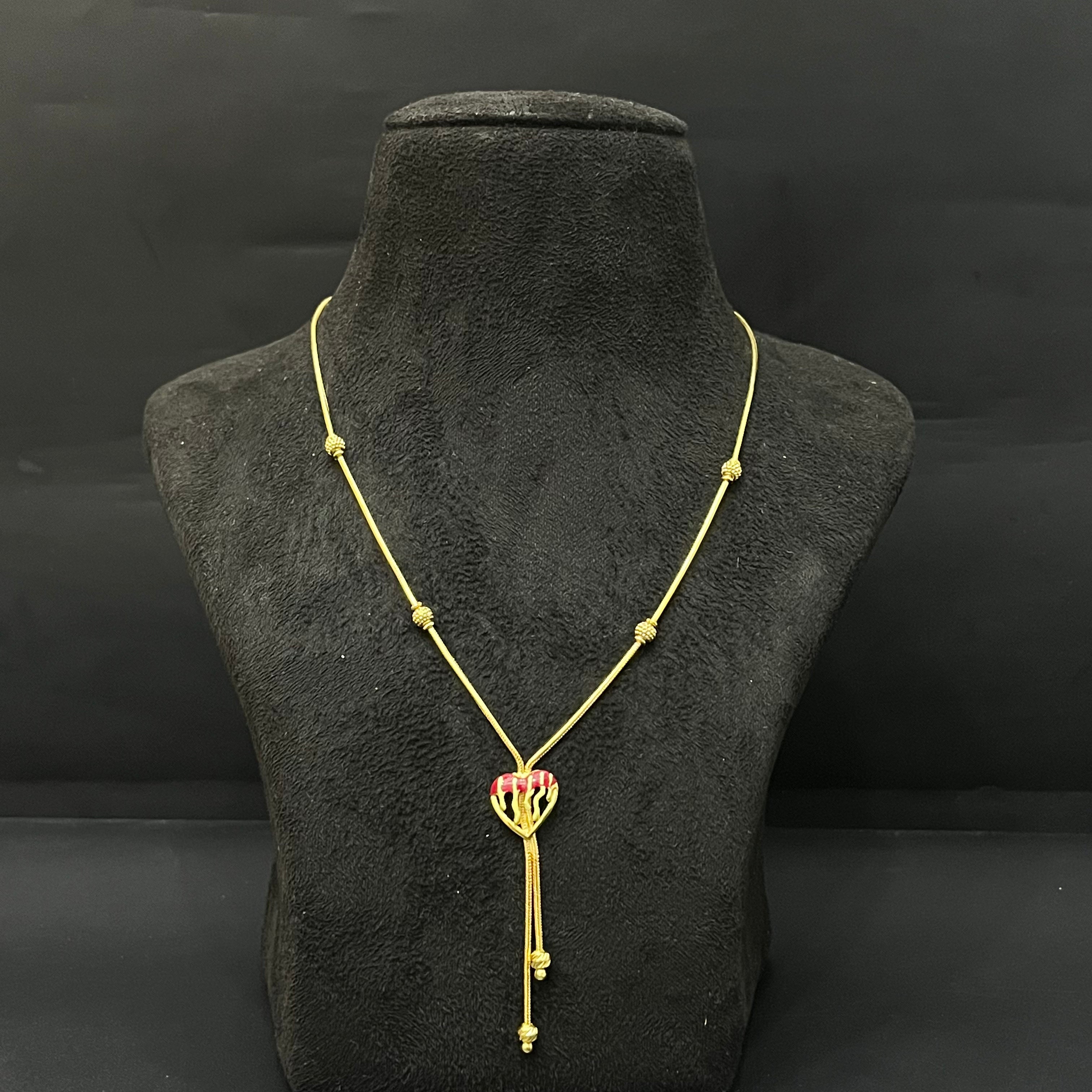 Silver Gold Finished Dokiya Chain Heartz