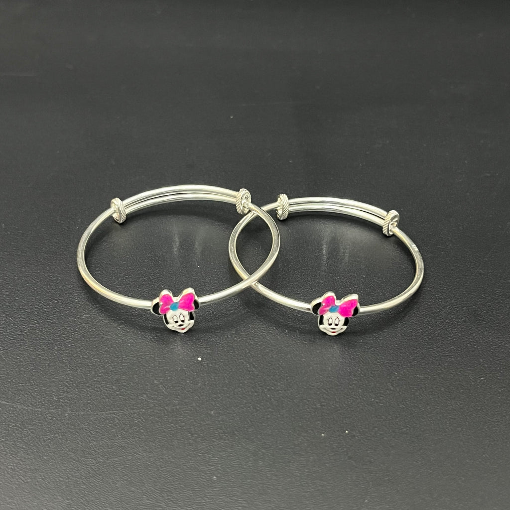 Silver Baby kada Mickey Mouse Pink