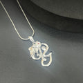 Silver Elephant & Om Pendant