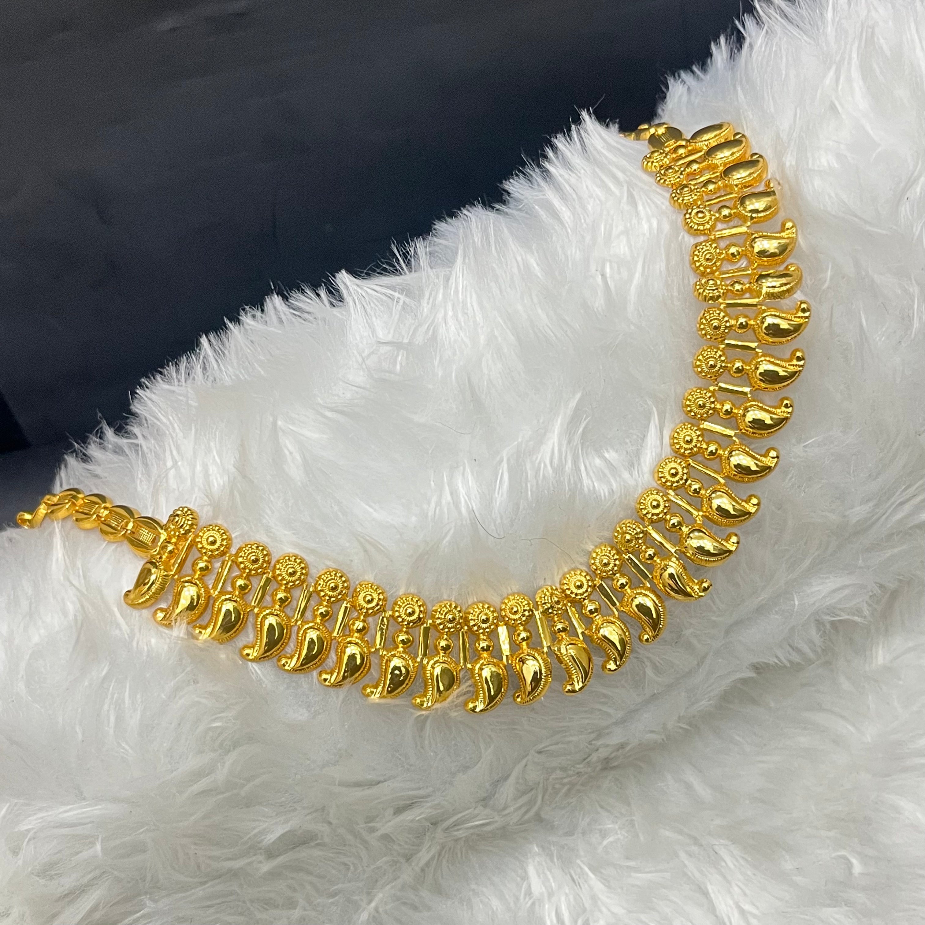 Silver Manga Necklace Gold Finished 925 KMH1
