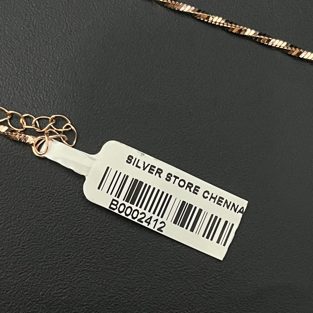 Silver Ladies Anklet Zig Zag 925