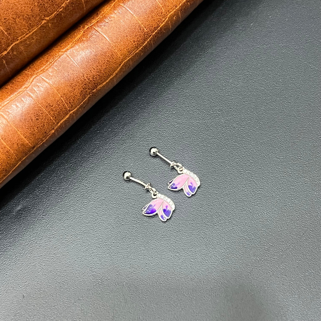 Silver Helix Studs Butterfly S3