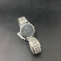Silver Mens watch Imperial Diamond Link Stone 925