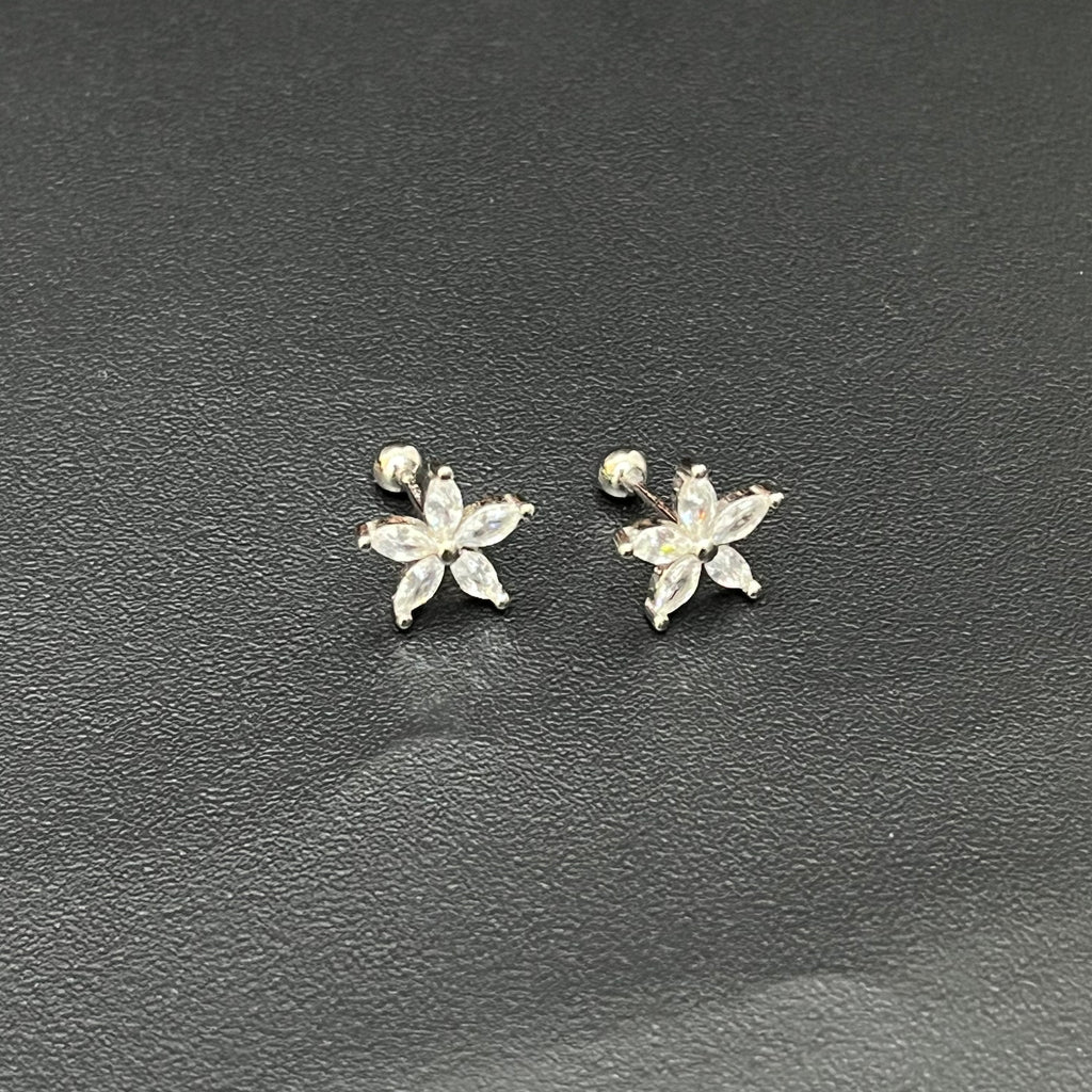 Silver Ladies Second Stud Flower SS