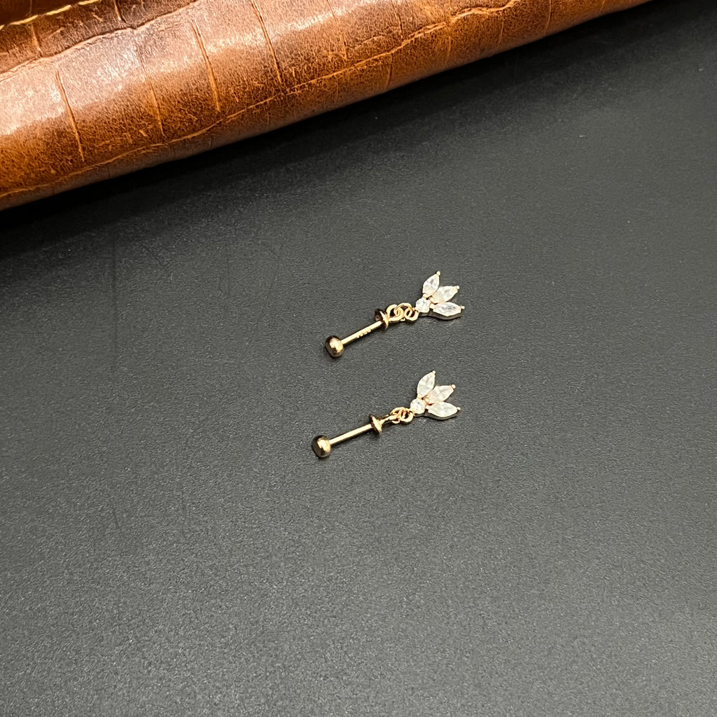 Silver Ladies Bugdi Petal Crystal Rose Gold 925