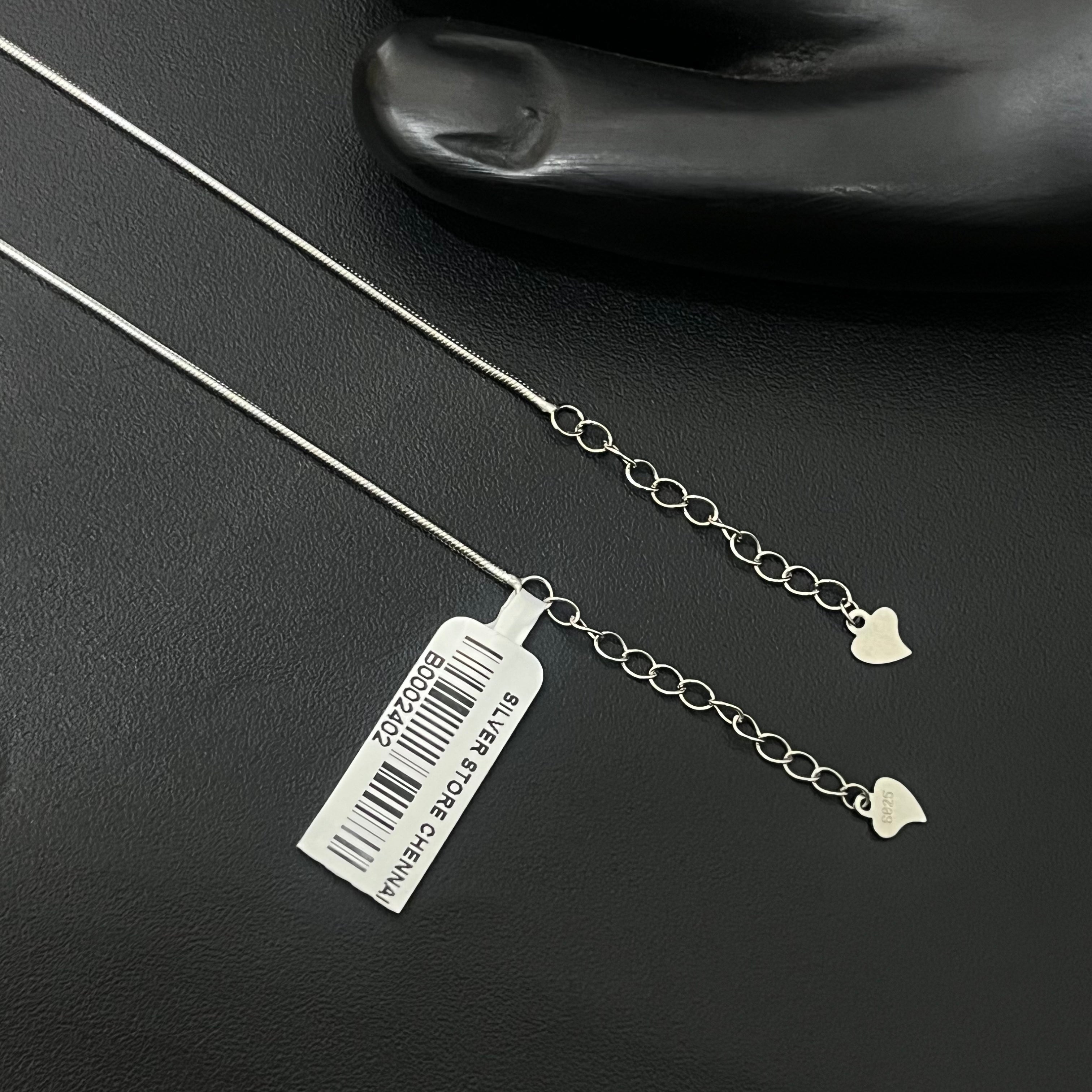 Silver Ladies Anklet Slim Flat 925