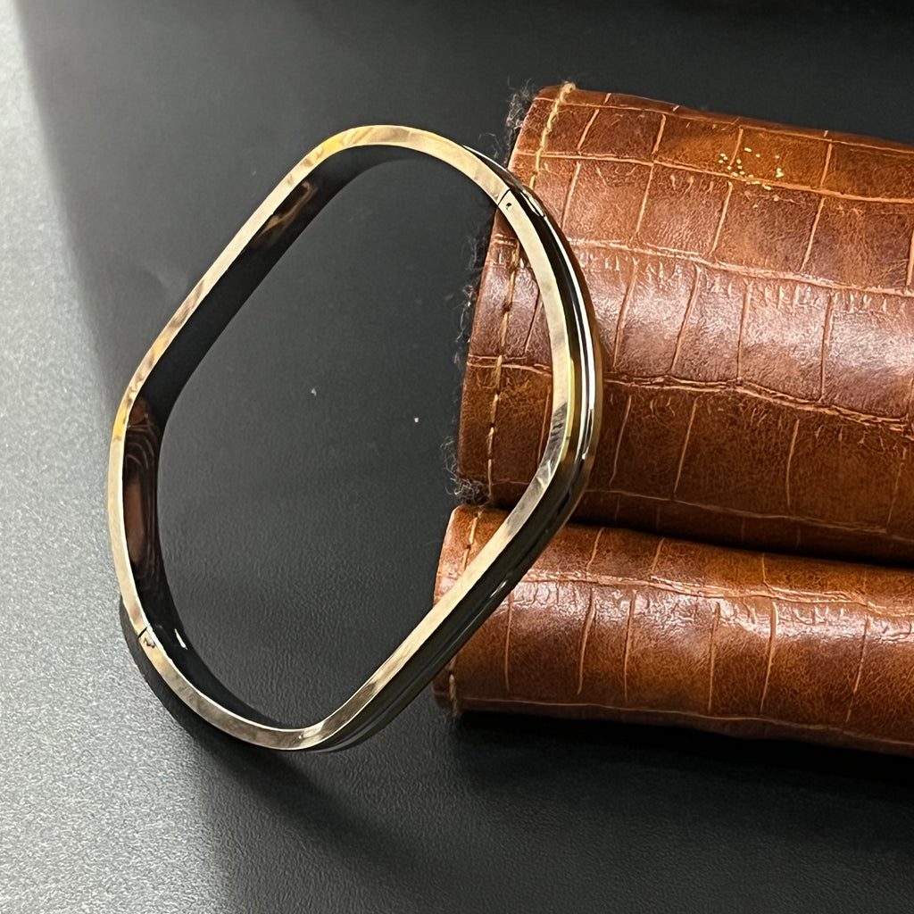 Silver kada Unisex Oval Dual tone K1