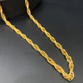 Silver Mens Chain Indo Italian Luxury Twisted Link Lock Gold Finish 925