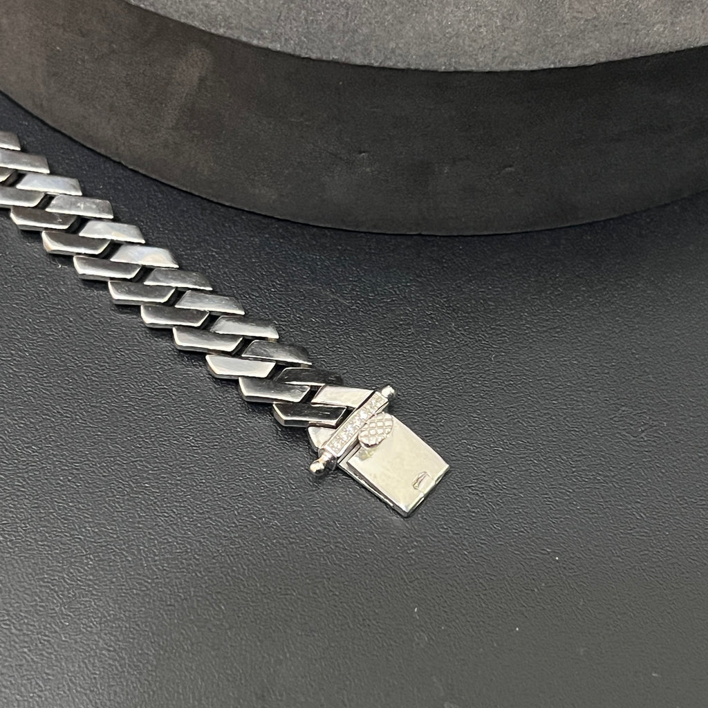 Silver Mens Bracelet Royal Cuban Link 925